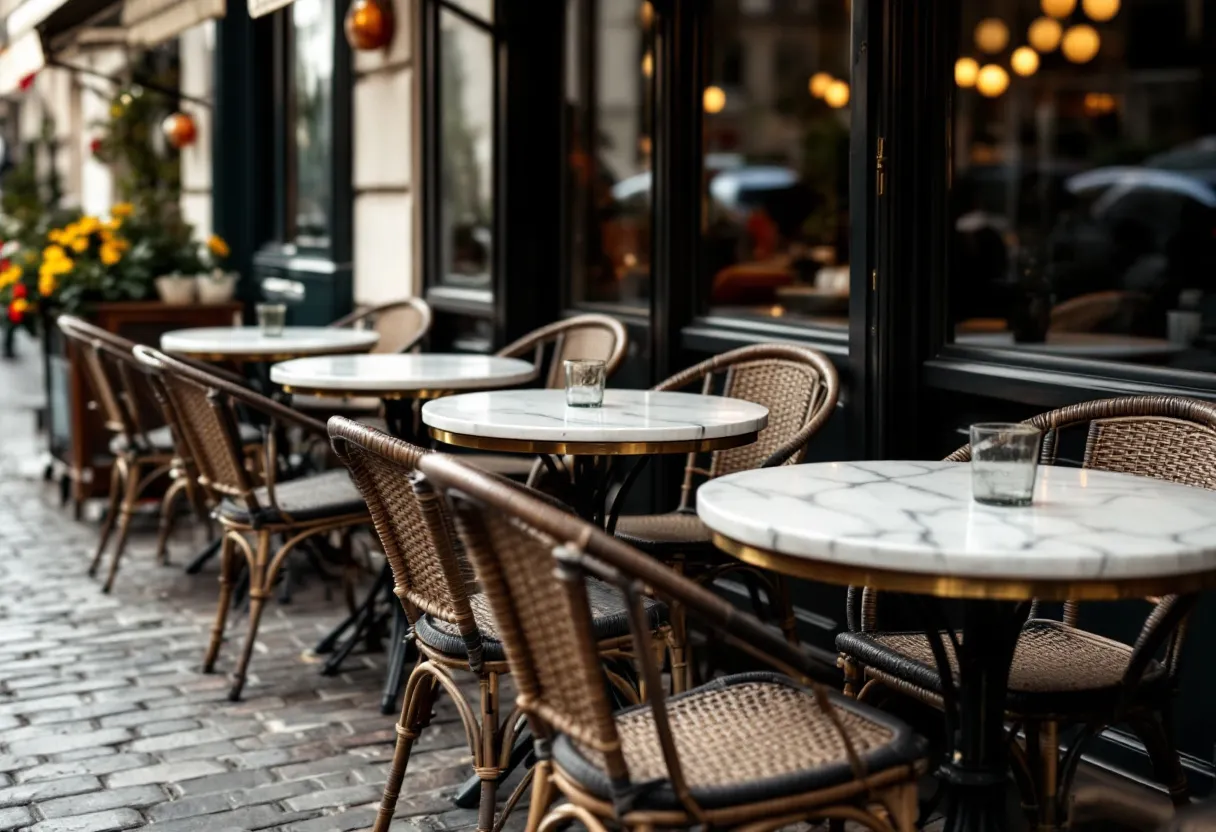 Café-brasserie parisien en terrasse, exemple d'indemnité d'éviction de remplacement