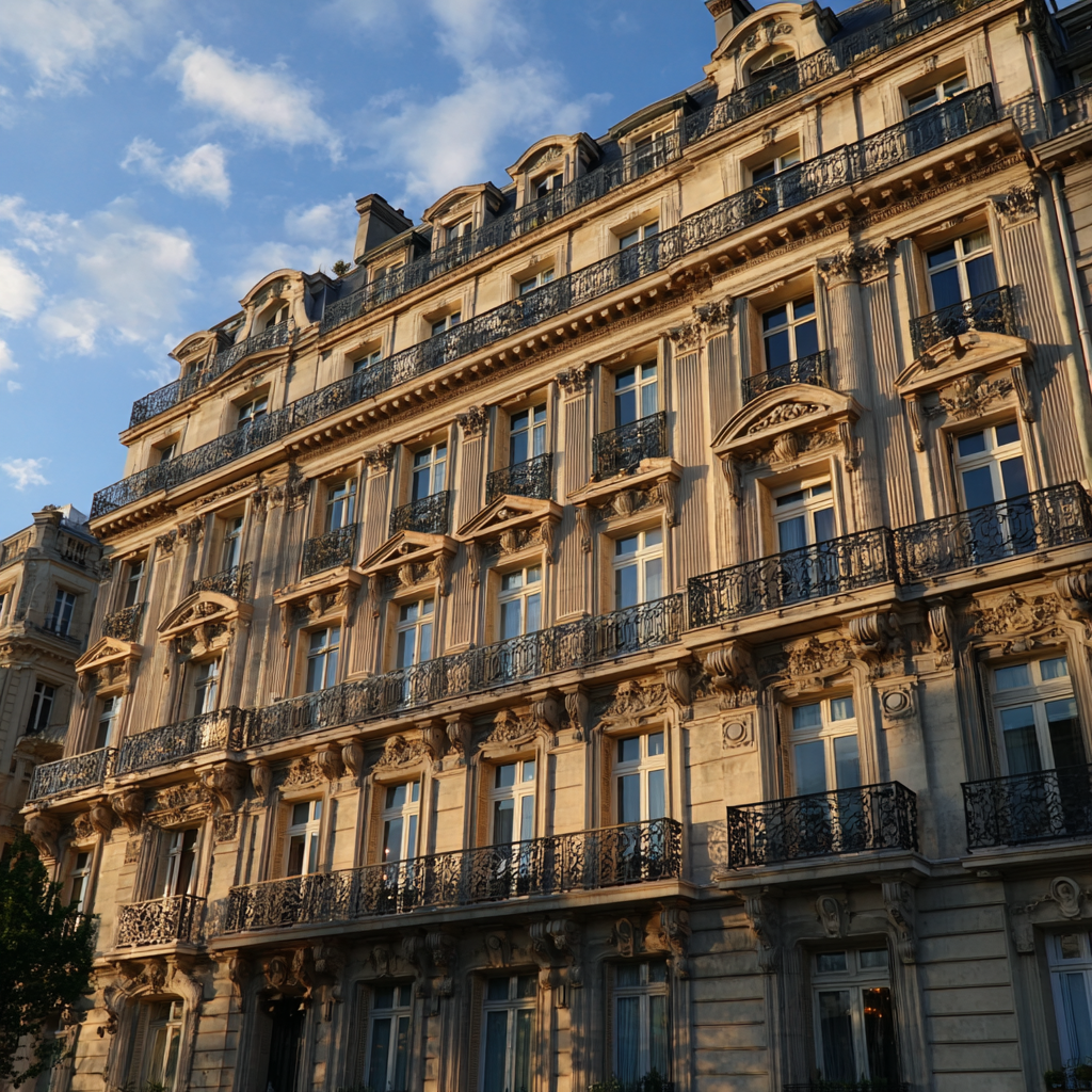 Façade haussmannienne parisienne, expertise de la valeur vénale d'un bien occupé en succession, Haussmann Évaluation